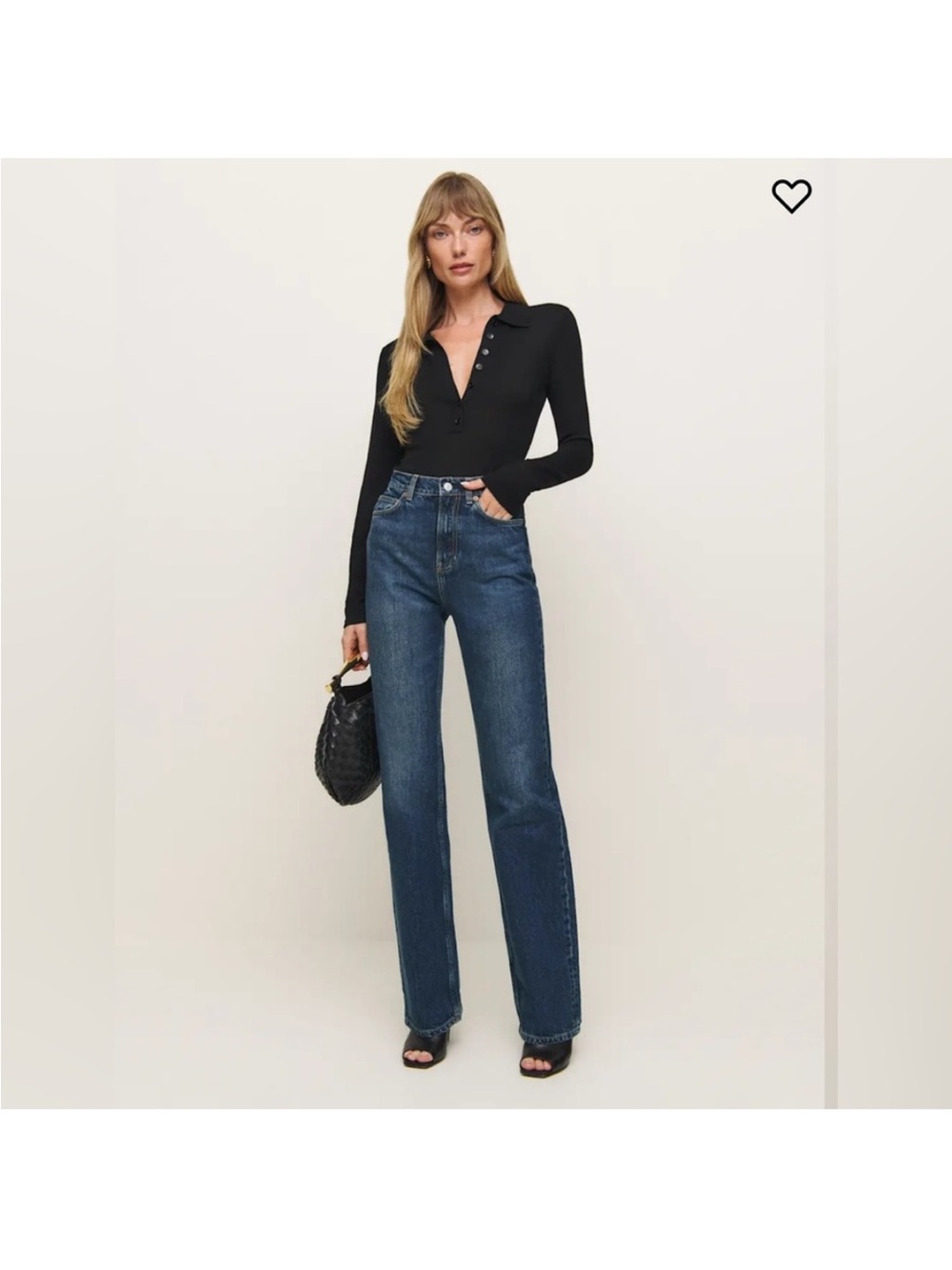 Reformation Wilder High Rise Wide Leg Jeans - 27 in Donner